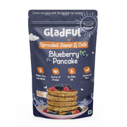 Gladful Blueberry Millet Pancake Mix - High-Protein, Plant-Based Breakfast, No Maida, No Refined Sugar, Made with Jowar and Oats, Gluten-Free - 150 gm