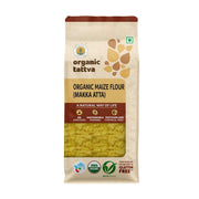 Organic Tattva Organic Maize Flour (Makka Atta) 500g | Gluten-Free Corn Flour Powder/Atta | 100% Natural & Chemical-Free for Healthy Cooking & Baking