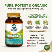 Organic Wellness Immuno-U 90 Veg Capsules | Katuki, Tulsi & Amla | Daily Immunity & Liver Support