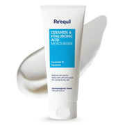 RE' EQUIL Ceramide & Hyaluronic Acid Moisturiser | Moisturizer For Face | Barrier Repair Cream | Long Lasting Hydration | Suitable For Normal To Dry Skin | 100G