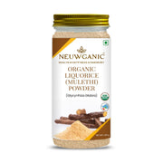 Neuwaganic Organic Liquorice Powder - Mulethi Powder - India Organic and USDA Organic Certified - Ideal For Making Kadha/Herbal Teas - 200 Gm