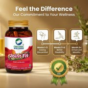 Organic Wellness Joint Fit 90 Veg Capsules | Ashwagandha, Guduchi, Motha & Tulsi | Joint Pain, Stiff