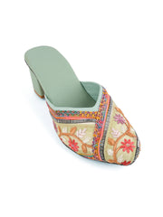 Gerief Embroidered Ethnic Block Heel Mules view 9