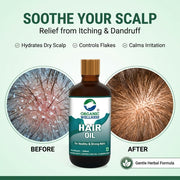 Organic Wellness Herbal Hair Oil 100ml | Strong Hair Formula for Hair Fall & Dandruff