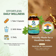 Organic Wellness Immuno-U 90 Veg Capsules | Katuki, Tulsi & Amla | Daily Immunity & Liver Support