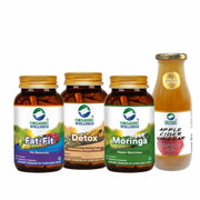 Organic Wellness Weight Loss Kit Assortment | Fat-Fit, Moringa & Detox Capsules | Herbal Weight Mana