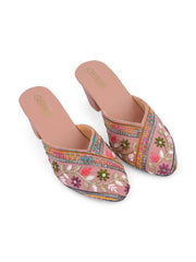 Gerief Embroidered Ethnic Block Heel Mules view 42
