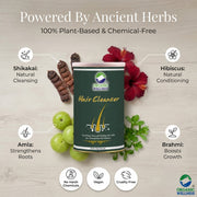 Organic Wellness Herbal Hair Cleanser Powder 100g Tin | Reetha, Shikakai & Amla Natural Shampoo