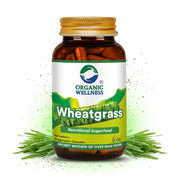 Organic Wellness Wheatgrass 90 Veg Capsules | Organic Triticum Aestivum | Chlorophyll-Rich Detox & E
