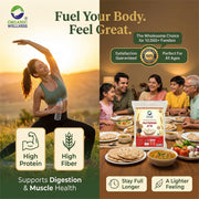 Organic Wellness Multigrain Atta 5kg | 6 Grains incl. Quinoa & Kala Chana | High Protein, High Fibre