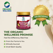 Organic Wellness Beetroot Powder 75g | With Black Pepper | Stamina, Circulation & Haemoglobin Suppor
