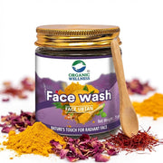 Organic Wellness Face Ubtan Face Wash Powder 75g | Turmeric, Saffron, Orange Peel & Rose | Tan Remov