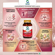 Organic Wellness Miss X 60 Veg Capsules | Shatavari, Lodhra, Saffron & Shwet Musli | Women's Vitalit