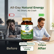 Organic Wellness Moringa Essential Nutrition 90 Veg Capsules | Organic Sahjan Drumstick Leaf | Iron,