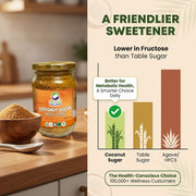 Organic Wellness Coconut Sugar 150g Bottle | Unrefined Low-GI Natural Sweetener