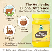 Organic Wellness A2 Desi Bilona Cow Ghee 400ml | Hand-Churned, Pure & Natural