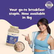 Nourish You Rolled Oats 1.2 kg – 100% Wholegrain Oatmeal | High Fiber & Protein-Rich Breakfast Cereal | Diet Food for Weight Management | Gluten-Free | No Added Sugar