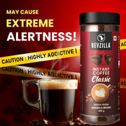 Bevzilla 200 Gram Classic Instant Coffee Powder Jar | Arabica Coffee | Best for Espresso, Latte & Cappucino | Hot & Cold Brews