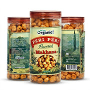 Oh So Organic Peri Peri Makhana 87g | Olive Oil Roasted Fox Nuts | Spicy Flavoured Healthy Snack | Gluten Free Crunchy Makhana | Roasted Lotus Seeds Anytime Snack
