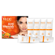 VLCC Papaya Fruit Facial Kit - 60g | Glowing, Blemish Free Skin | With Papaya, Cucumber, Peach, and Orange Peel Extracts | Glowing at Home Facial Kit.