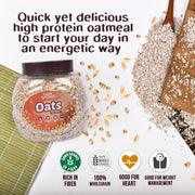 CookGarden Instant Oats 500g | Protein Rich Breakfast | Gluten Free Oats | Diet Food | 100% Wholegrain