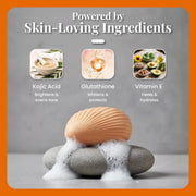 ZEELAB Zeeglow Max Kojic Acid, Vitamin E and Glutathione 75g Soap | Body Tan Removal Bath Soap For Glowing Skin | Remove Dark Spots & Hyperpigmentation