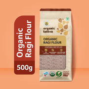 Organic Tattva Ragi Flour 500g | Nutritious Gluten Free Atta | Healthy Choice Ragi Atta for Rotis, Dosa, Porridge & Everyday Cooking