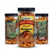 Oh So Organic Tangy Tomato Makhana 87g | Olive Oil Roasted Fox Nuts | Tomato Flavoured Healthy Snack | Gluten Free Crunchy Makhana | Roasted Lotus Seeds Anytime Snack