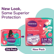 Evereve Period Panty For Girls & Women, (S-M),  pack of 10 Pcs