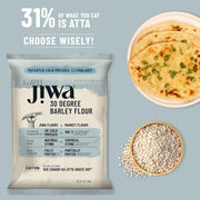 iwa 30 Degree Barley Flour/Atta | 900 G | Patented Cold Pressed Flour | Slow Ground | High Fiber | Jau Atta
