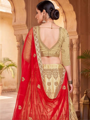 Anouk Rustic Embroidered Semi-Stitched Lehenga Choli with Net Dupatta view 13