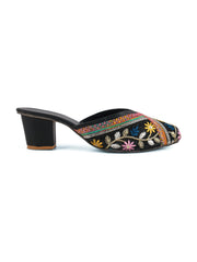 Gerief Embroidered Ethnic Block Heel Mules view 16