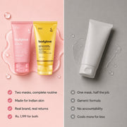 BodyLove K-Tech Combination Mask Duo | Korean Collagen Night Wrapping Mask + Kojic Acid Turmeric Ove