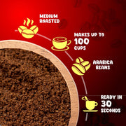 Bevzilla 200 Gram Classic Instant Coffee Powder Jar | Arabica Coffee | Best for Espresso, Latte & Cappucino | Hot & Cold Brews
