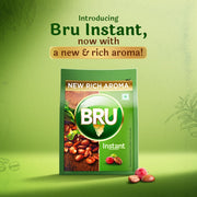 Bru Instant | Aromatic Coffee From South Indian Plantations | Premium Blend of Robusta & Arabica Beans For a Rich Coffee Experience | Bag, 100g