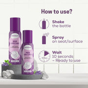 Evereve Pee Secure Toilet Seat Sanitizer Spray 100ml - Lavender Flavor