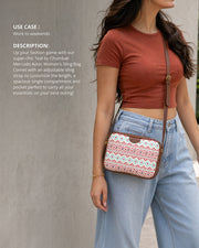 Teal by Chumbak Aztec sling bag view 3
