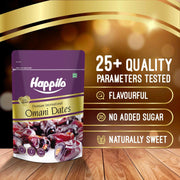 Happilo Premium International Omani Dates 250g | Khajur, Khajoor | Dry Fruits | Healthy Snacks | Dry Dates | No Preservatives