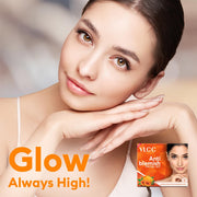 VLCC Papaya Fruit Facial Kit - 60g | Glowing, Blemish Free Skin | With Papaya, Cucumber, Peach, and Orange Peel Extracts | Glowing at Home Facial Kit.