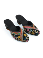 Gerief Embroidered Ethnic Block Heel Mules view 18