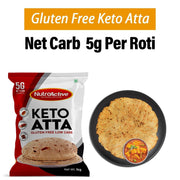 NutroActive Keto Atta Gluten Free Ultra Low Carb Flour | High Protein Atta for Weight Loss | Weight Loss Flour for Keto Diet - 1kg