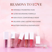 Just Herbs Serum Infused Lip Gloss for Women, Lighweight Non-Sticky High Glossy Moisturizing and Hydrating Lip Gloss 3 ml (Peony Pearl)