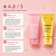 BodyLove K-Tech Combination Mask Duo | Korean Collagen Night Wrapping Mask + Kojic Acid Turmeric Ove