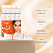VLCC Papaya Fruit Facial Kit - 60g | Glowing, Blemish Free Skin | With Papaya, Cucumber, Peach, and Orange Peel Extracts | Glowing at Home Facial Kit.