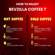 Bevzilla 200 Gram Classic Instant Coffee Powder Jar | Arabica Coffee | Best for Espresso, Latte & Cappucino | Hot & Cold Brews