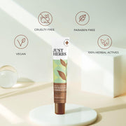 Just Herbs Nourishing Under Eye Gel Cream for Dark Circles, Eye Puffiness, Fine Lines & Wrinkles with Green Tea & Carrot Seed -For Men & Women 20 gm