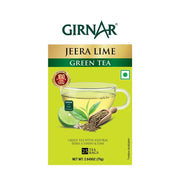Girnar Jeera Lime Green Tea Bags – Green Tea with Natural Cumin (Jeera) & Lime Flavor, 25 Tea Bags | Refreshing Herbal Infusion for Digestion & Metabolism Support