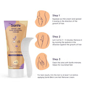 Sanfe Bikini Line Hair Removal Cream with Spatula for Sensitive Skin | With Vitamin E & Aloe Vera | 
