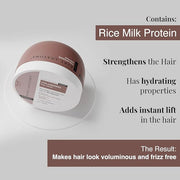Bare Anatomy Volumizing Hair Mask | Volume For Upto 24 hrs | Powered By Peptides & Rich Milk Protein | For Dense & Conditioned Hair | Hair Mask for Dry & Frizzy Hair | Sulphate & Paraben Free | Women & Men | 250g
