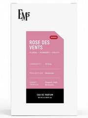 EM5 Rose Des Vents Perfume for Women | Fresh Fruity Rose & Spicy Floral Fragrance | Strong & Long Lasting EDP Eau de Parfum | Elegant Evening & Special Occasion Scent | Premium Gift for Her | 50ml
